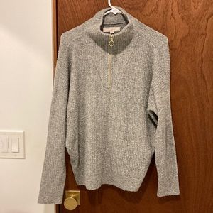 Loft Half Zip Sweater Women’s Large in Cozy Grey